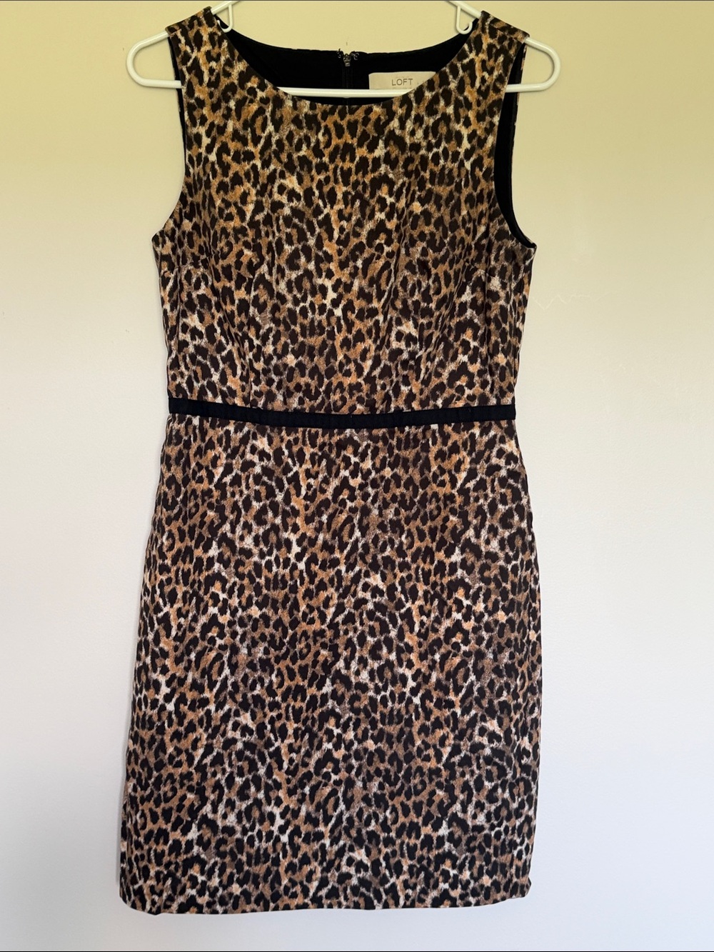 Ann Taylor LOFT Leopard Print Mini Dress in Brown and Black